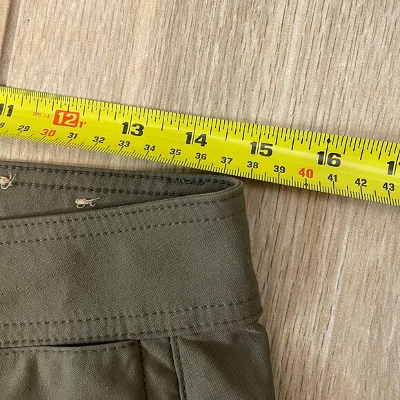 prAna Straight Fit Hiking Pants 8 Short Green Recycled Nylon Stretch Outdoor - Picture 4 of 13